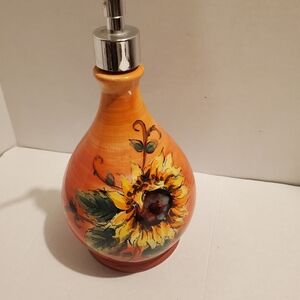 Beautiful Sunflower Oil and Vinegar Decanter